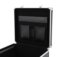 Boîte de rangement pour disques en aluminium pour jusqu'à 50+ albums de 12 pouces, caisse à disques, étui pour LP, étui de transport, boîte à outils