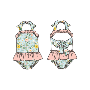 Maillot de bain Xinye 2026 pour enfants, nouveau maillot deux pièces à manches volantées pour <span class=keywords><strong>filles</strong></span>, mignon maillot de bain à séchage rapide pour bébé de 2 ans - Product Image 3