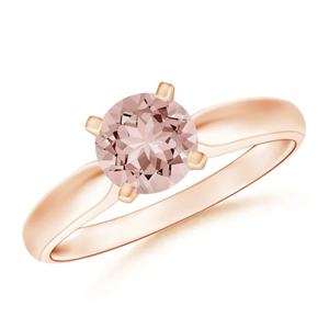 Anillo de Boda de Plata de Ley 925 Chapado en Oro Rosa con Forma de Pera y Halo de Circonita Cúbica y Morganita - Product Image 2