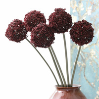Fleur artificielle en plastique, effet toucher réel, en forme de boule d'Allium Giganteum, bourgeons d'oignon pour la décoration moderne de la maison, du bureau et des centres de table de mariage