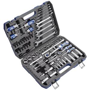 Ensemble d'outils à main professionnels pour l'automobile, 98 pièces, en acier au carbone et en matériau CR-V, pour la réparation automobile et la décoration domestique - Product Image 1