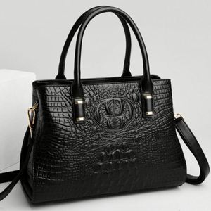 Women's <b>Large</b> Capacity Tote <b>Bag</b> Single Shoulder Crossbody Pattern Fashionable Middlen Aged Handbag with Two Straps Open Closure - Product Image 1