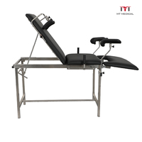 Table d'examen gynécologique et obstétrical en acier inoxydable MT MEDICAL pour accouchement et examen patient en milieu hospitalier