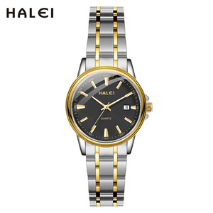 Montre à quartz pour femme HALEI en acier inoxydable, étanche 3 ATM, affichage de la date, mouvement japonais, vente en gros - Product Image 2