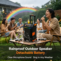 Enceinte portable étanche personnalisée GENCE avec batterie amovible et roues de transport pour événements professionnels en extérieur