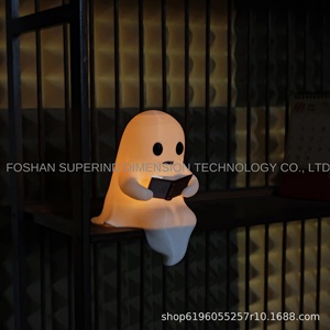 Cute Ghost <b>Reading</b> <b>Book</b> Lamp Halloween Night <b>Light</b> Plastic - Product Image 5