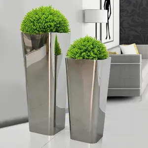 Indoor And Outdoor Plant Planting And Placing Stainless Steel Flower Pot Flower Pot