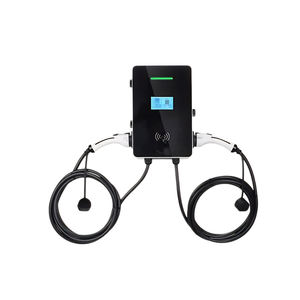 Venta caliente EV cargador 22kW 44kW Dual Gun Estaciones de carga montadas en la pared Nuevo coche eléctrico Tipo 2 GBT Tipo 1 EV Cargador 11kW * 2 22kW * 2 - Product Image 1