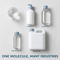PG 1,2- Propylène Glycol 99,9% USP/Qualité Alimentaire/Cosmétique Liquide Incolore CAS 57-55-6 pour Soins Capillaires, Cosmétiques, Détergents Quotidiens