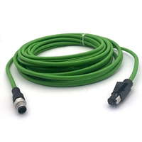 Cable de Bus de Campo SVLEC EtherNet/IP EtherCAT Profinet, Cableado M12 a RJ45 de Doble Extremo, Blindado