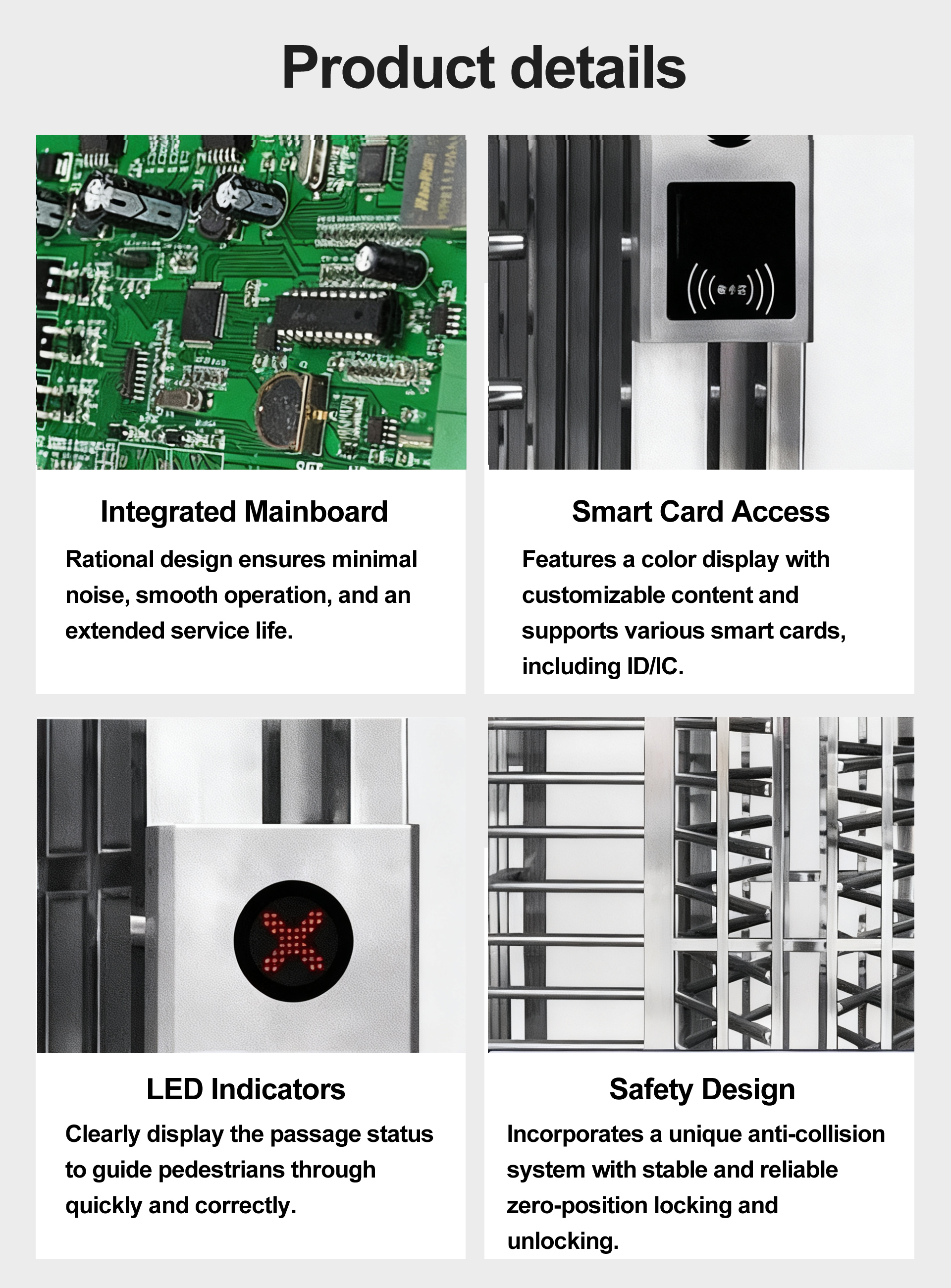 High Security Factory Swing Access Control Management Speedy Stainless Steel Gates Automatic Full Height Turnstile IP65 Face · image 3