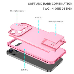Vente flash - Étui de téléphone avec support coulissant pour fenêtre en TPU+PC pour <span class=keywords><strong>Samsung</strong></span>, étui de protection pour appareil photo - Product Image 4