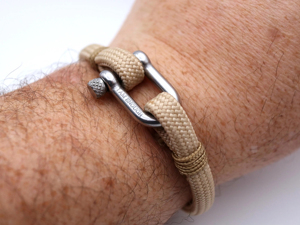 Brazalete de Acero Inoxidable con Forma de U, Hecho a Mano con Cuerda Milanesa, Unisex, Moderno, Casual/Deportivo, Regalo de Joyería, Estilo Marinero - Product Image 3