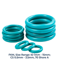 Joint torique FKM de haute précision, de 1 mm à 15 mm, micro-joint d'étanchéité, 70 ShoreA, résistance aux produits chimiques à haute température pour pompe hydraulique