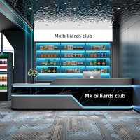 Meja Resepsionis Mewah Modern dengan Lampu LED, Material Kayu untuk Hotel, Mal, Rumah Sakit, Gym, Warnet, Klub - Desain Ramah Lingkungan dan Tahan Lama