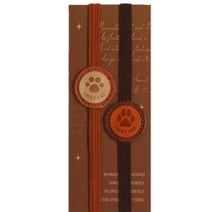 Marcadores de página elásticos de cuero PU para lectura, con diseño fresco y dulce, y clips para páginas. - Product Image 4