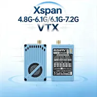 Émetteur VTX Rushfpv Rush Xspan en métal/alliage d'aluminium et cuivre 4.8G-6.1G 10W/6.1G-7.2G 8W 7-30V pour drone FPV RC