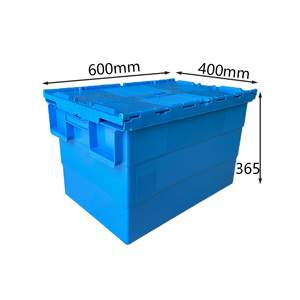 Wholesale Heavy Duty Plastic Nestable Moving Crates Stackable Turnover Storage Box With Lid