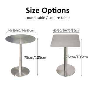 <span class=keywords><strong>Taburete</strong></span> Lateral de Acero Inoxidable de Estilo Nórdico Minimalista Industrial, Mesa Alta de Café y Taburetes de Bar para Cafetería - Product Image 4