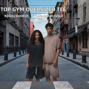 Most Popular Men's Gym <b>T</b>-<b>Shirts</b> 260g Knitted Oversized Acid Wash with Pattern Custom Logo Plus Size Solid Formal Style - Product Image 2