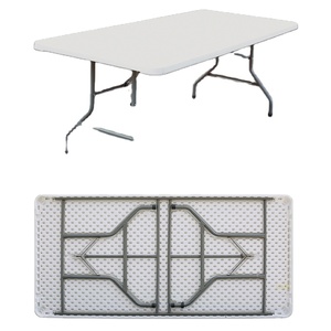 Nhà Máy Bán Buôn HDPE Hình Chữ Nhật Đi Bộ Đường Dài Thuận Tiện Gấp 8 Chỗ Ngồi Ngoài Trời Tiệc Có Thể Điều Chỉnh Loại Xuất Xứ Bảng Nói Chung - Product Image 1