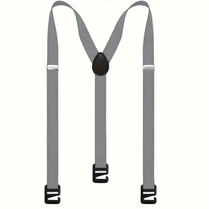 Bretelle da uomo a Y sottili con 3 clip in metallo, regolabili ed elastiche, a fascia stretta, tinta unita, per <span class=keywords><strong>pantaloni</strong></span>, ideali per matrimoni - Product Image 3