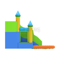 Château gonflable Wolong 3x3x3,2m en PVC écologique avec toboggan et piscine à balles pour enfants, usage domestique/commercial, OEM, directement de l'usine