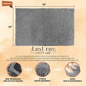 Tapis de porte de toilette de luxe en microfibre rayée, fabriqué à la machine, personnalisable, antidérapant, super absorbant, écologique, à prix abordable - Product Image 3