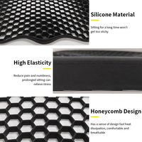 Coussin de Siège en Silicone Design en Nid d'Abeille Doux Confortable Antidérapant Lavable pour Chaise de Bureau Oreillers Lombaires Coussins de Siège