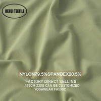 Tela de Punto Elástica en Cuatro Direcciones, Transpirable y Suave, con 79.5% Nailon y 20.5% Spandex, para Ropa de Yoga