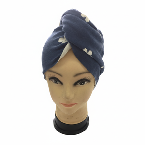 Toalla de secado rápido de punto de algodón puro 100% certificada GOTS para adultos envoltura de secador de pelo - Product Image 1