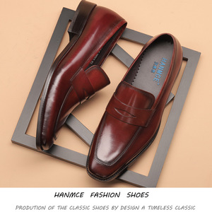 Chaussures de luxe sans lacets pour hommes Bonne qualité Chaussures de bureau en cuir véritable <span class=keywords><strong>français</strong></span> hommes Mocassins Chaussures formelles personnalisées élégantes hommes - Product Image 2
