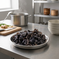 Champignons noirs surgelés IQF en morceaux entiers en vrac pour les chaînes de restaurants de hot pot et les cuisines chinoises professionnelles