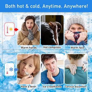 Poche chauffante à pression réutilisable à motif personnalisé, chauffe-mains portable en gel pour le ski, le travail en extérieur et les voyages d'hiver, conforme ROHS - Product Image 4