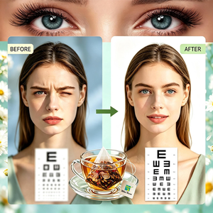Thé aux herbes pour les yeux éclatants : Goji, chrysanthème broyé, feuilles de mûrier, fleurs de chèvrefeuille – Saveur florale légère - Product Image 6