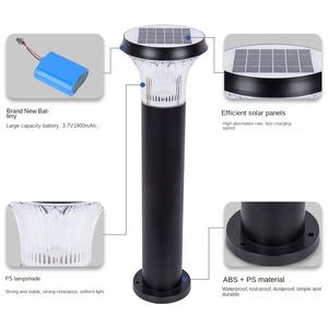 Lámpara de jardín Solar LED de alto brillo de 8W, luz de pilar de paisaje blanca cálida impermeable para uso en exteriores, clasificación IP 65 - Product Image 3