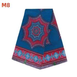 <span class=keywords><strong>Tissu</strong></span> imprimé africain 100% coton M28, motif plume de <span class=keywords><strong>paon</strong></span> bleu vif, 6 yards pour la confection de robes pour femmes - Product Image 6
