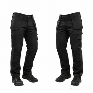 Pantalones de Trabajo Mecánico para Hombre, Elásticos, Reforzados, Ignífugos, Certificados EN, Impermeables, Antiestáticos, con Portaherramientas y Cadenas - Product Image 1