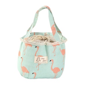 Bolsa de Almuerzo de Lino y Algodón Aislada, Tamaño Grande, para Estudiantes, Viajes, Trabajo, Bolsa Térmica para Bento - Product Image 5