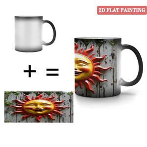 Frosted Black <b>Ceramic</b> <b>Mug</b> 11oz Sublimation Blank Heat Activated Cup For Custom Printing - Product Image 4