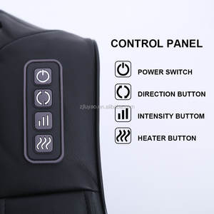 Masajeador de cuello y hombros <span class=keywords><strong>Shiatsu</strong></span> 3D recargable con calor, chal de masaje de espalda eléctrico para aliviar el dolor, coche doméstico - Product Image 3