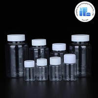 Botol Plastik Kosmetik Silinder PET Transparan 15ml dengan Tutup Sekrup untuk Kemasan Bubuk dan Kapsul