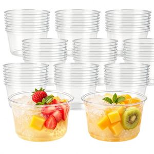 Bol à salade jetable 14 oz, vaisselle en PET épaissi transparente pour fêtes - Product Image 1