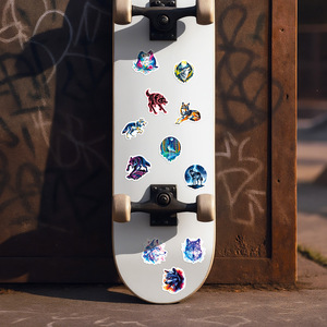 2026 mới 56pcs nghệ thuật hiện đại động vật hoang dã thần bí Sói nhìn trộm ma thuật Sói Sticker - Product Image 5