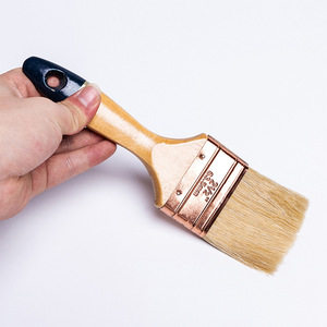 Pinceles Planos para Pintar de 50 mm con Cerdas de Cerdo, Mango de Madera de Grado Industrial, Color Azul - Product Image 3