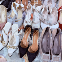 Sepatu Hak Tinggi Kulit Bekas Berkualitas dari Betterchina, Pabrik Sepatu Wanita Musim Panas Ukay, Barang Bekas Bersih