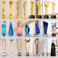 Trofeo de cristal de Honor tallado en 3D personalizado de alta calidad, regalos de recuerdo de negocios