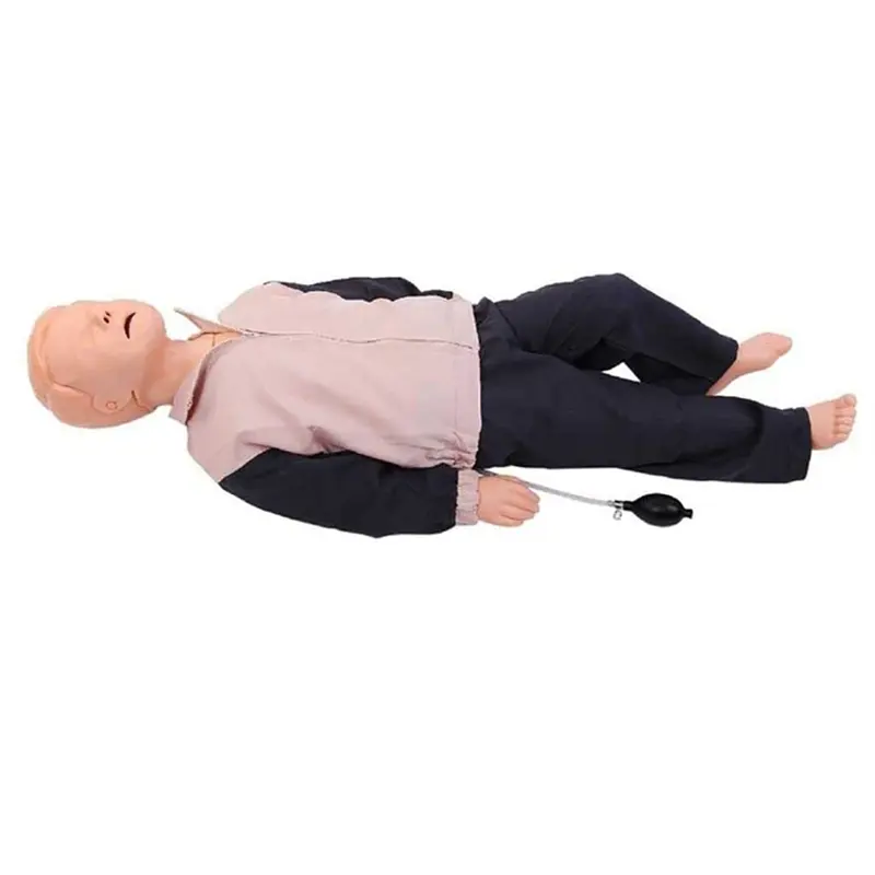 Simulador de reanimación cardiopulmonar para niños, maniquíes de entrenamiento CPR, maniquíes de entrenamiento de primeros auxilios simulados de respiración