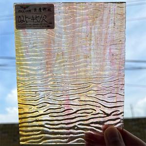 Fournisseur fabricant, vente chaude, verre texturé ondulé transparent de bonne qualité pour la décoration murale, motif - Product Image 4