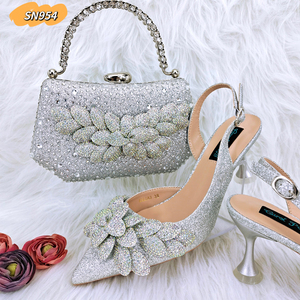 In Stock verde tacchi bassi <span class=keywords><strong>scarpe</strong></span> elegante borsa da sera impostato per <span class=keywords><strong>scarpe</strong></span> abbinate per le donne - Product Image 6